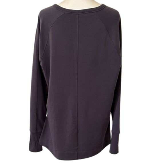 Athleta Coaster Luxe Recover Sweatshirt Oversized Medium Crew Neck Purple Active - Picture 7 of 15